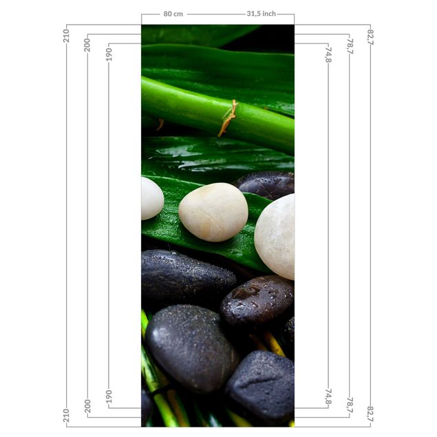 Uta Naumann Bilder Grüner Bambus mit Zen Steinen