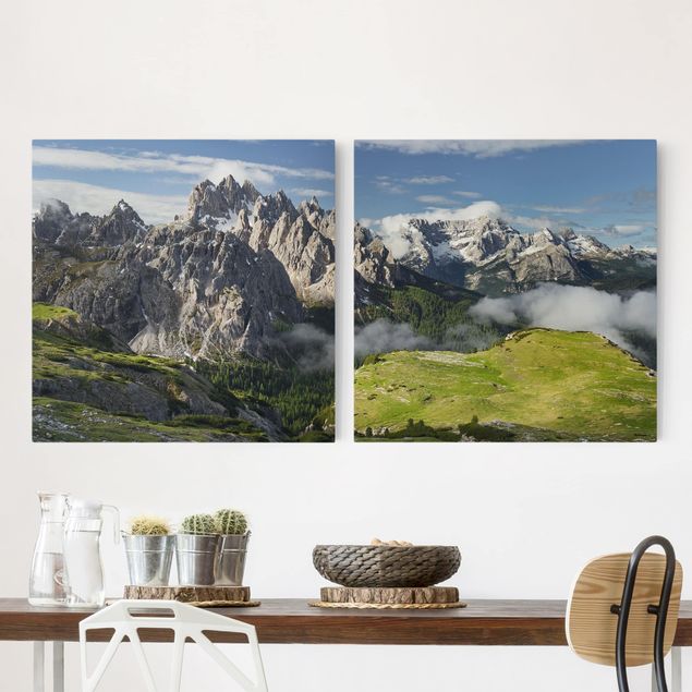Wanddeko Wohnzimmer Italienische Alpen