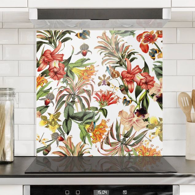 Küche Dekoration Tropische Blumen
