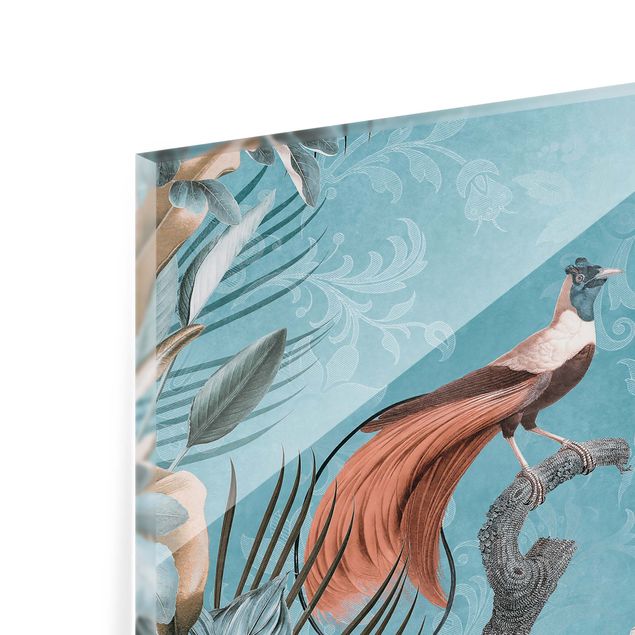Wohndeko Illustration Vintage Collage - Paradiesvögel