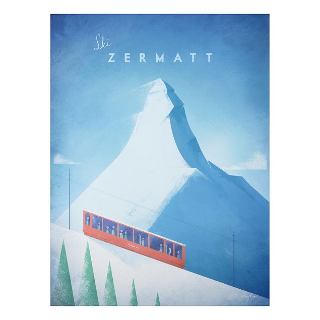 Wanddeko Schlafzimmer Reiseposter - Zermatt