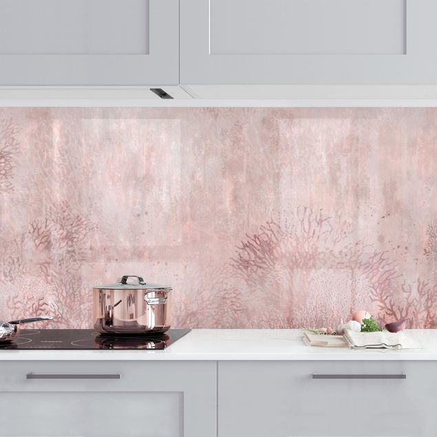 Küche Dekoration Rosa Korallengrund