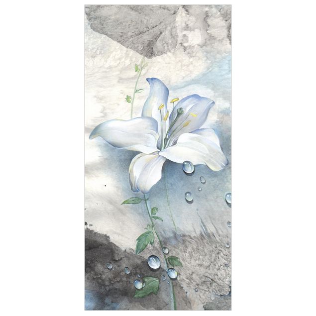 Wanddeko Blume Tränen einer Lilie