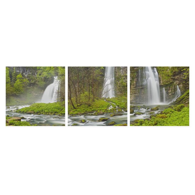 Wanddeko Treppenhaus Wasserfälle Cascade de Flumen