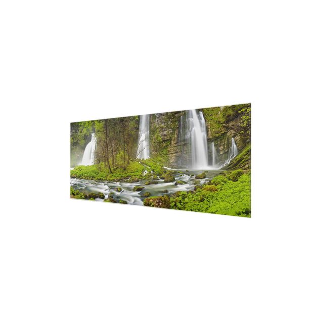 Wanddeko über Sofa Wasserfälle Cascade de Flumen