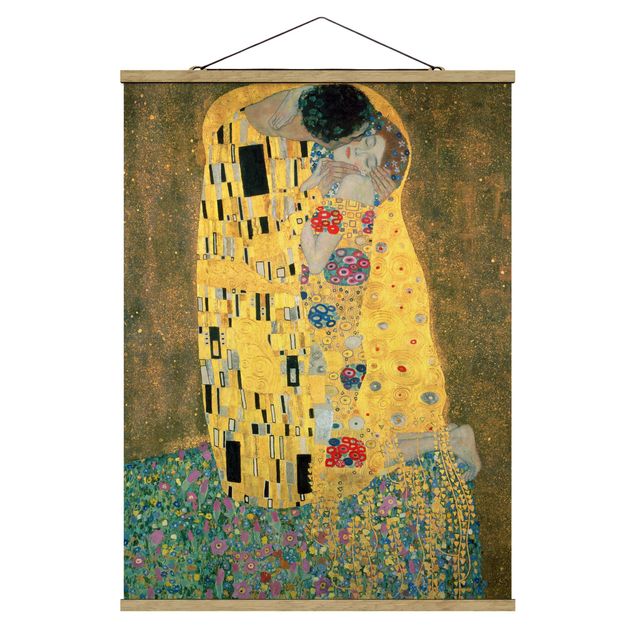 Wanddeko gold Gustav Klimt - Der Kuß