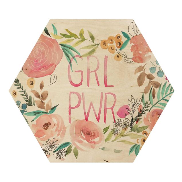 Wanddeko draußen Rosa Blüten - Girl Power