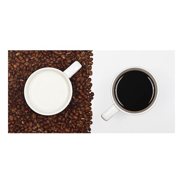 Spritzschutz Glas - Milchkaffee - Querformat - 2:1