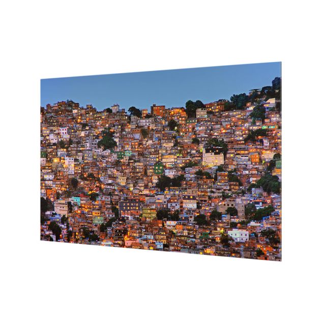 Wanddeko Brasilien Rio de Janeiro Favela Sonnenuntergang