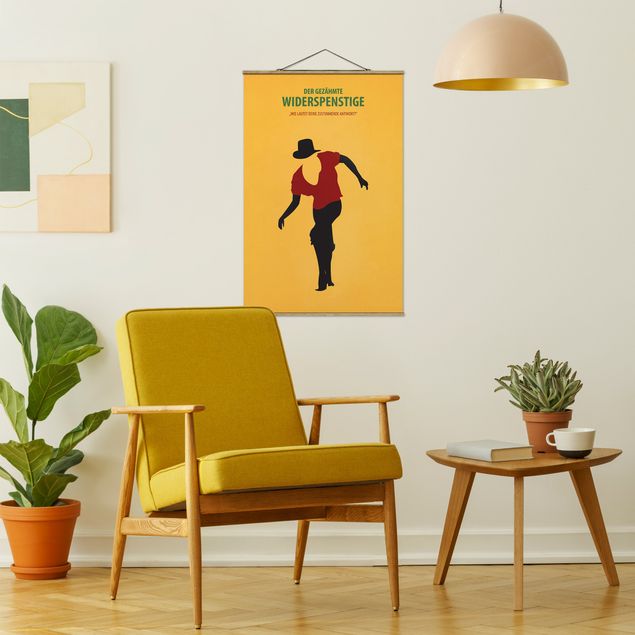 Wanddeko gelb Filmposter Der gezähmte Widerspenstige