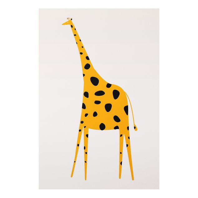Wanddeko gelb Gelbe Giraffe