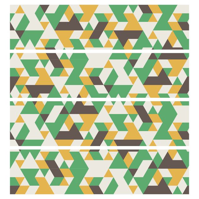 Wanddeko über Sofa No.RY34 Green Triangles