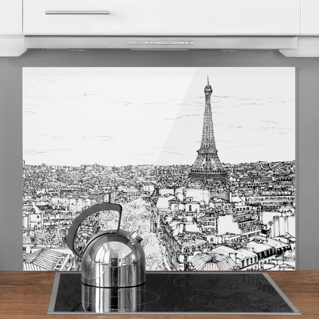 Wanddeko Küche Stadtstudie - Paris