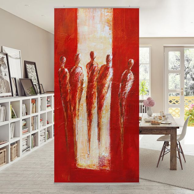 Wanddeko Schlafzimmer Petra Schüßler - Fünf Figuren in Rot 02