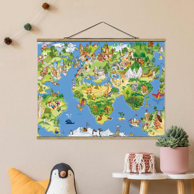 Babyzimmer Deko Great and Funny Worldmap