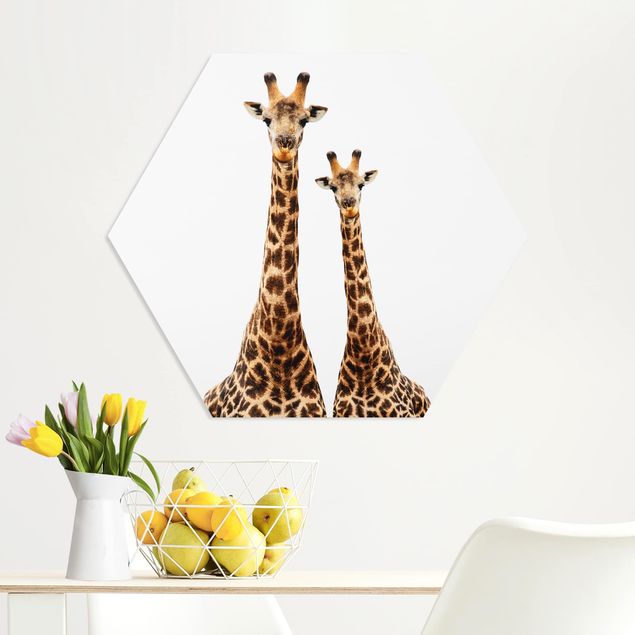 Babyzimmer Deko Portait Zweier Giraffen