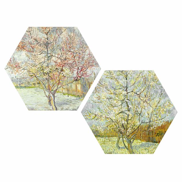 Wanddeko Flur Vincent van Gogh - Blühende Pfirsichbäume im Garten