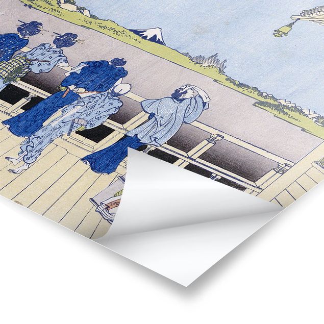Wanddeko Treppenhaus Katsushika Hokusai - Die Sazai Halle