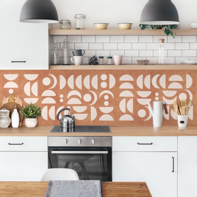 Wanddeko Küche Abstrakte Monde terracotta