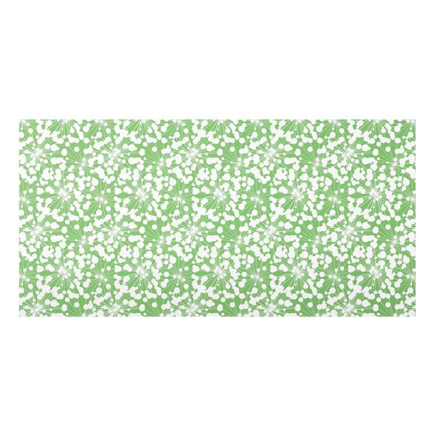 Wanddeko Fotografie Natürliches Muster Pusteblume mit Punkten vor Grün