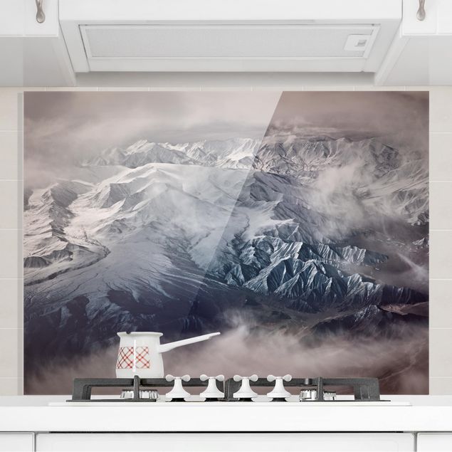 Wanddeko Küche Berge von Tibet