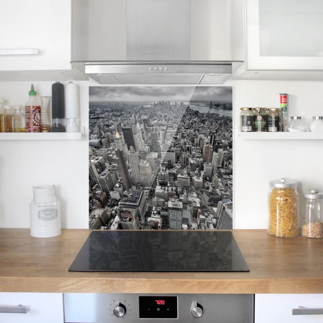 Küchenspiegel Glas Blick über Manhattan