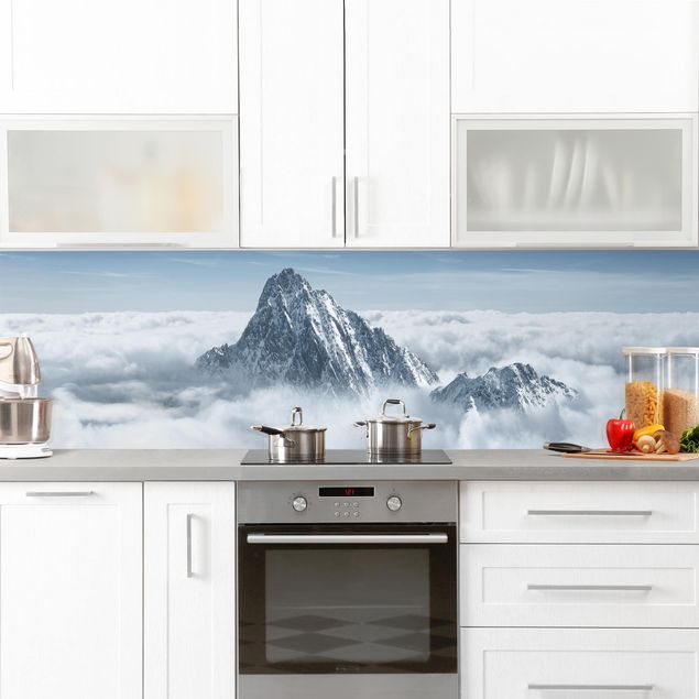 Küche Dekoration Die Alpen über den Wolken