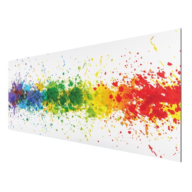 Wanddeko Esszimmer Rainbow Splatter