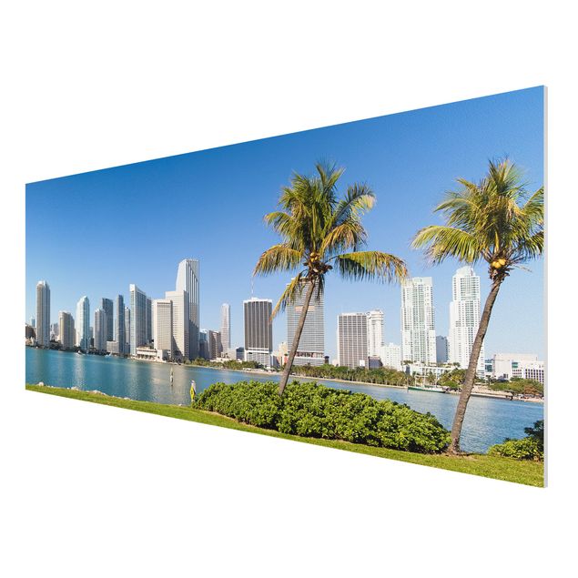 Wanddeko Esszimmer Miami Beach Skyline