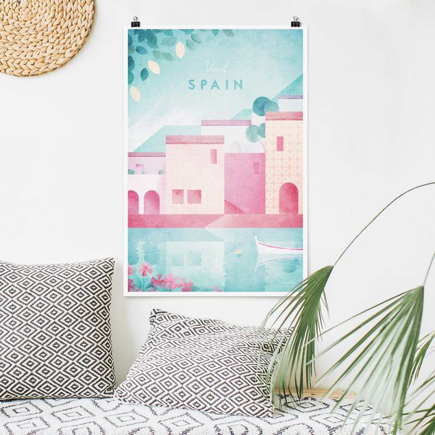 Wanddeko Schlafzimmer Reiseposter - Spanien
