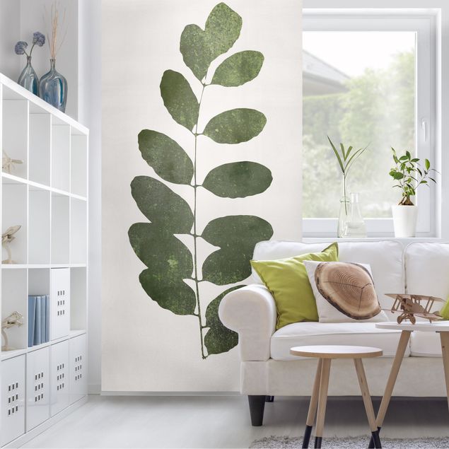 Wanddeko Botanik Grafische Pflanzenwelt - Dunkelgrün