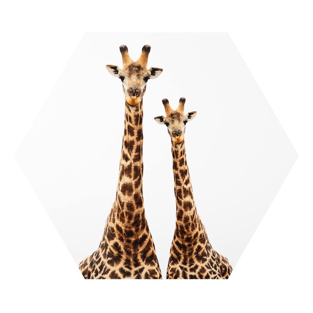 Wanddeko Jungenzimmer Portait Zweier Giraffen