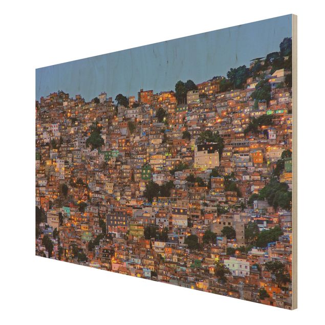 Wanddeko Schlafzimmer Rio de Janeiro Favela Sonnenuntergang