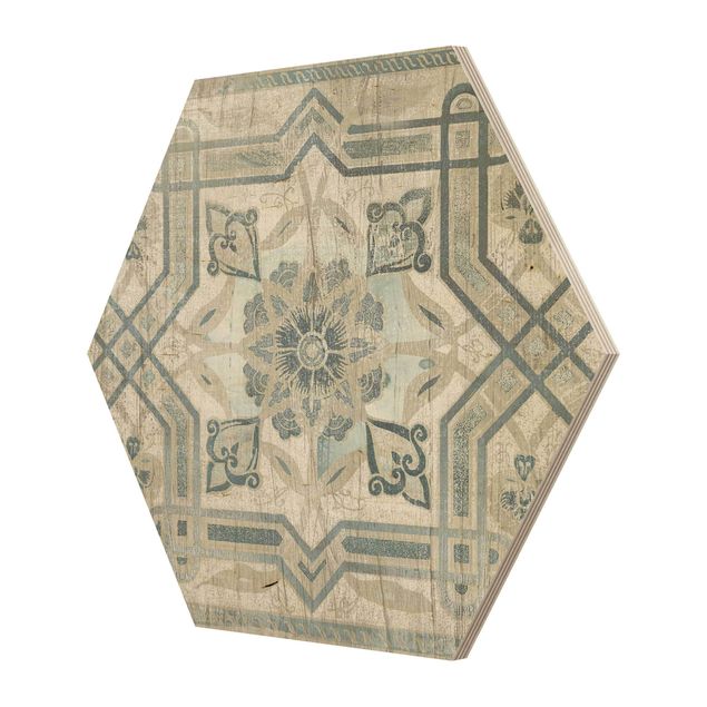 Wanddeko draußen Holzpaneel Persisch Vintage III