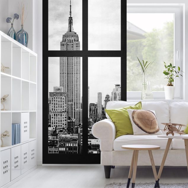 Wanddeko Esszimmer Fenster New York Empire State Building