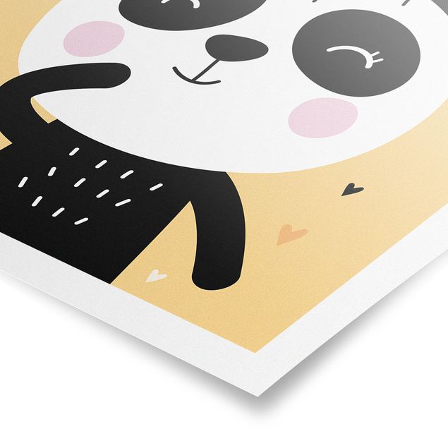 Wanddeko Mädchenzimmer Der glückliche Panda