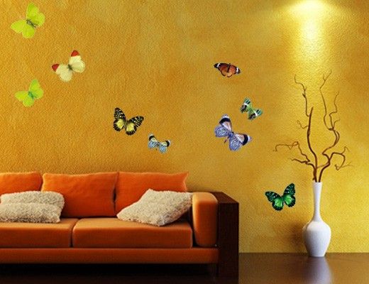 Wanddeko Büro No.32 Schmetterlinge Set1