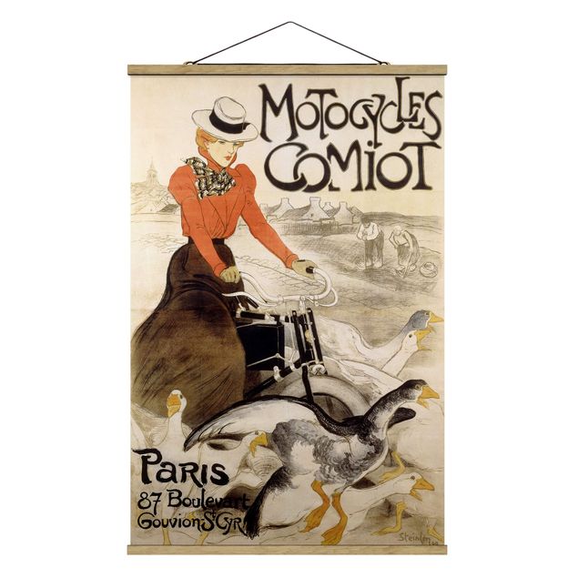 Wanddeko Flur Théophile-Alexandre Steinlen - Werbeplakat für Motorcycles Comiot