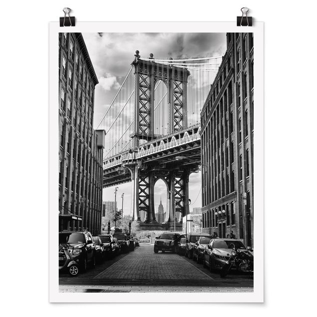 Wanddeko Flur Manhattan Bridge in America