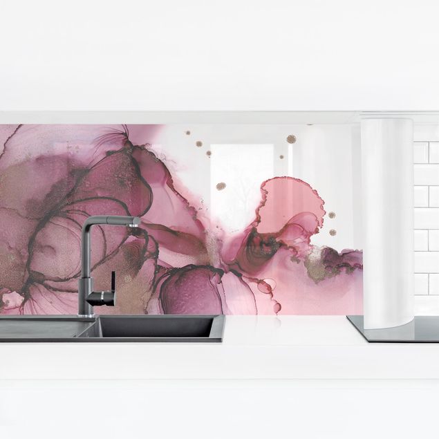 Wanddeko Büro Fließende Reinheit in Violett