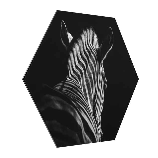 Wanddeko Büro Dunkle Zebra Silhouette