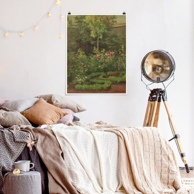 Wanddeko Schlafzimmer Camille Pissarro - Ein Rosengarten