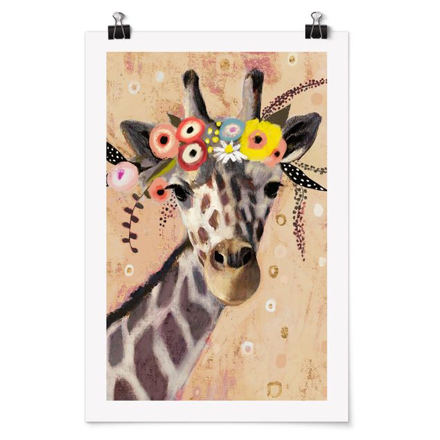 Wanddeko Flur Klimt Giraffe