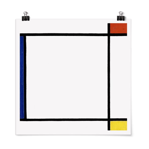 Wanddeko Wohnzimmer Piet Mondrian - Komposition III