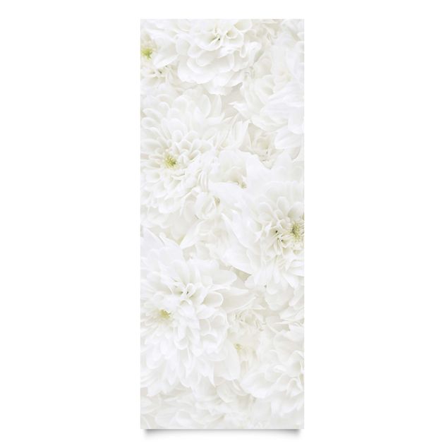 Klebefolie - Dahlien Blumenmeer weiß
