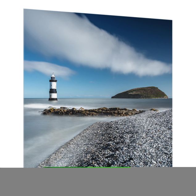 Wanddeko Küste Leuchtturm in Wales