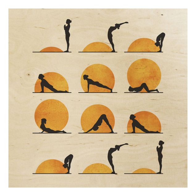 Wanddeko Flur Yoga - Der Sonnengruß