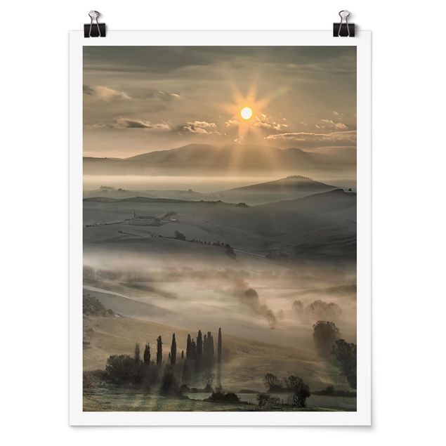 Toskana-Morgen Poster im Hochformat 3:4 | Poster bestellen bei WALLART