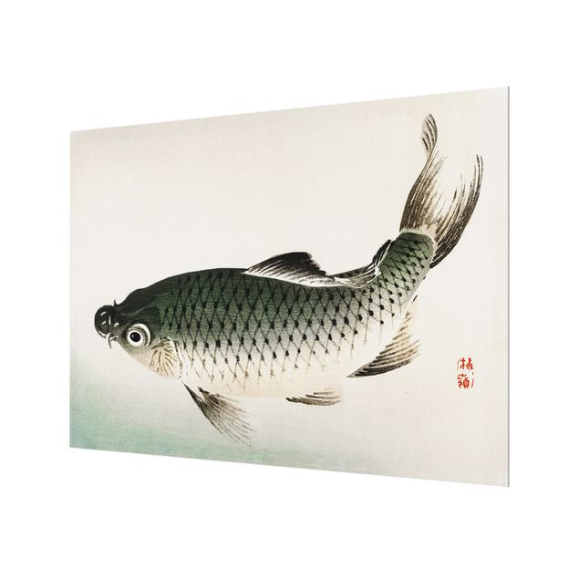 Wanddeko Fische Asiatische Vintage Zeichnung Karpfen
