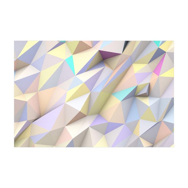 Wanddeko Balkon Geometrische Pastell Dreiecke in 3D
